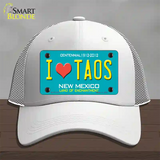 I Love Taos New Mexico Novelty License Plate Hat Mesh / White