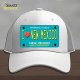 I Love New Mexico Novelty License Plate Hat Mesh / White