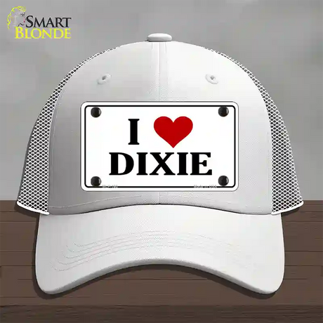 I Love Dixie Novelty License Plate Hat Mesh / White