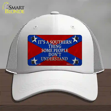 Its A Southern Thing Novelty License Plate Hat Mesh / White