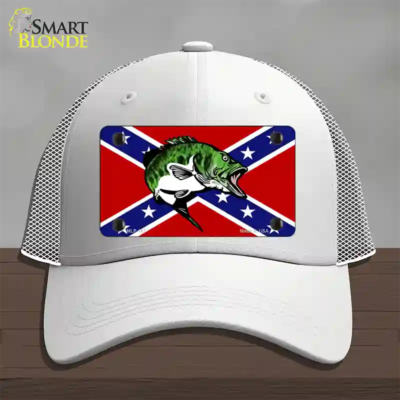 Rebel Fish Novelty License Plate Hat Mesh / White