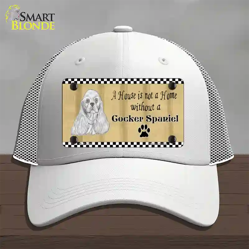 Pencil Sketch Cocker Spaniel Novelty License Plate Hat Mesh / White