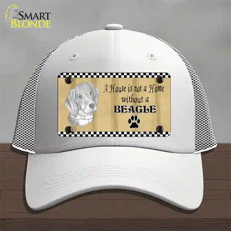 Pencil Sketch Beagle Novelty License Plate Hat Mesh / White