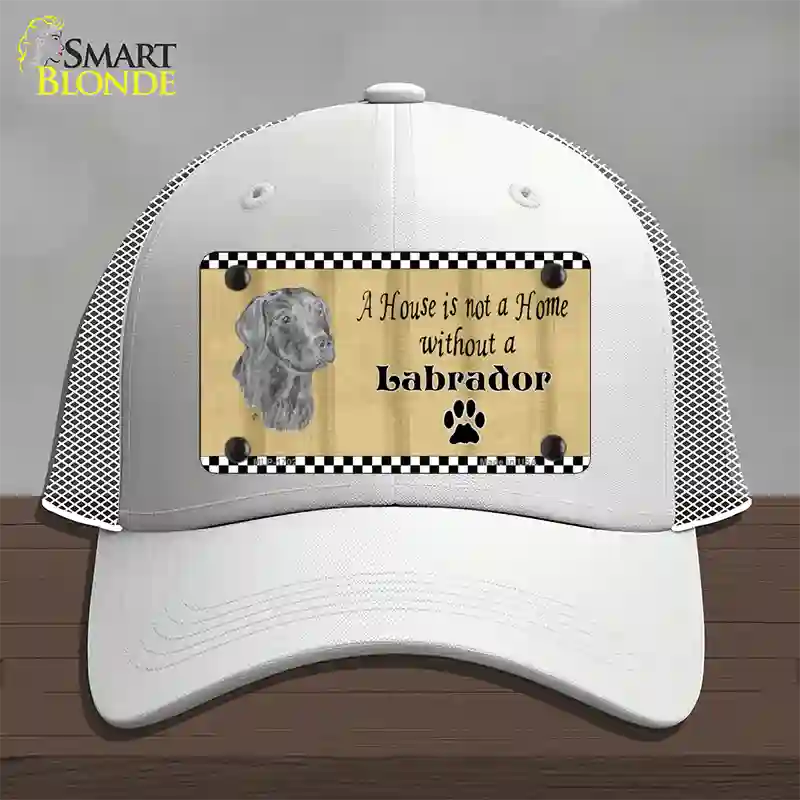 Pencil Sketch Labrador Novelty License Plate Hat Mesh / White