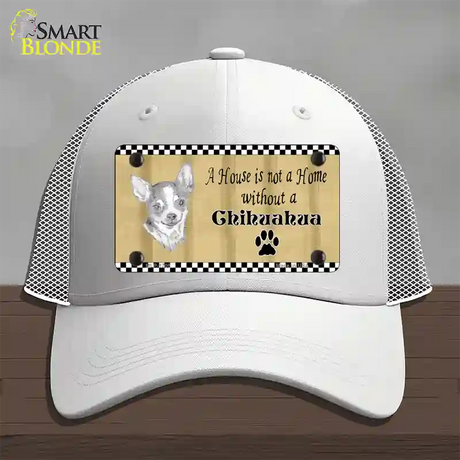 Pencil Sketch Chihuahua Novelty License Plate Hat Mesh / White