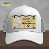 Pencil Sketch Weimaraner Novelty License Plate Hat Mesh / White