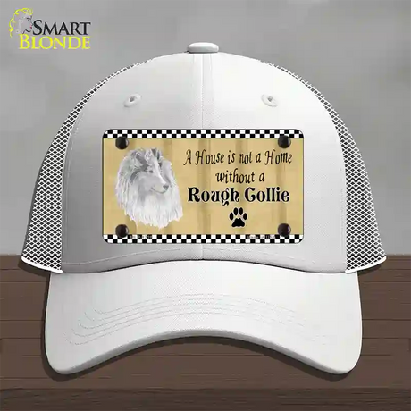 Pencil Sketch Rough Collie Novelty License Plate Hat Mesh / White