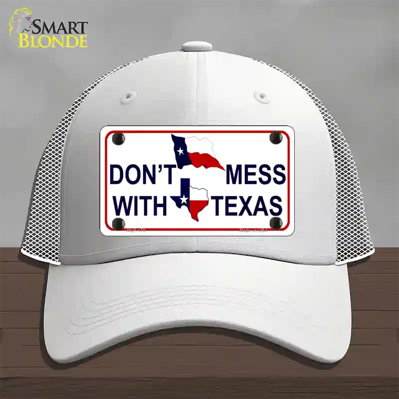 Dont Mess With Texas Novelty License Plate Hat Mesh / White