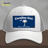 Carolina Girl Blue Novelty License Plate Hat Mesh / White