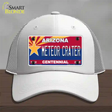 Arizona Centennial Meteor Crater Novelty License Plate Hat Mesh / White