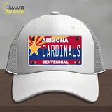 Arizona Centennial Cardinals Novelty License Plate Hat Mesh / White