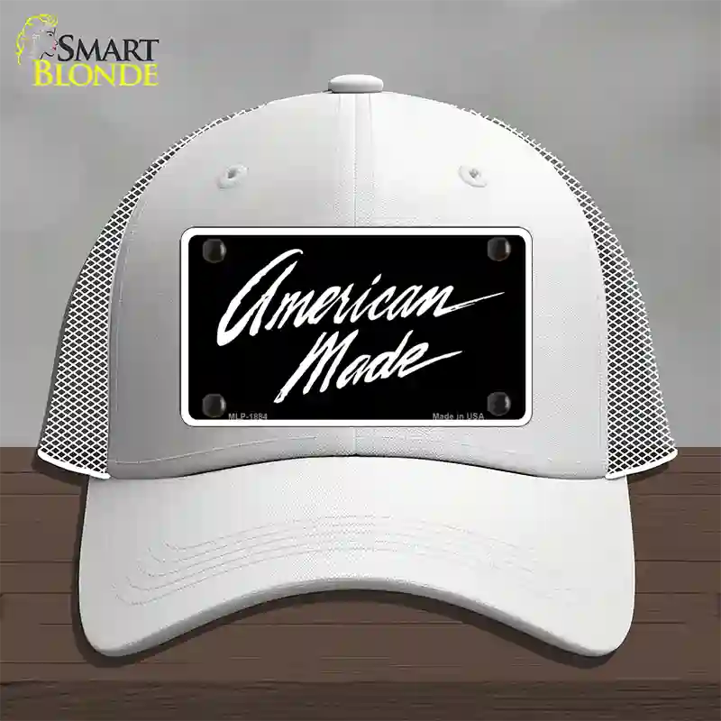 American Made Novelty License Plate Hat Mesh / White