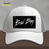 Bad Boy Black Novelty License Plate Hat Mesh / White