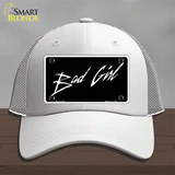 Bad Girl Novelty License Plate Hat Mesh / White