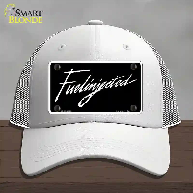 Fuelinjected Novelty License Plate Hat Mesh / White