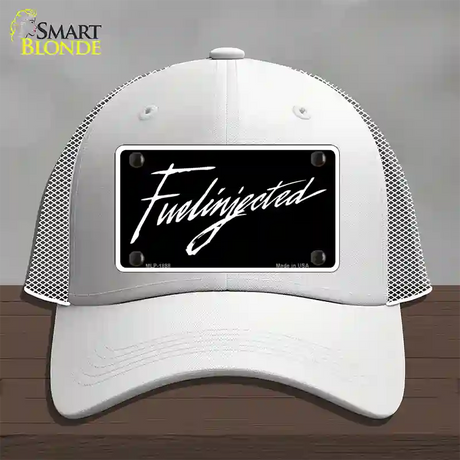 Fuelinjected Novelty License Plate Hat Mesh / White