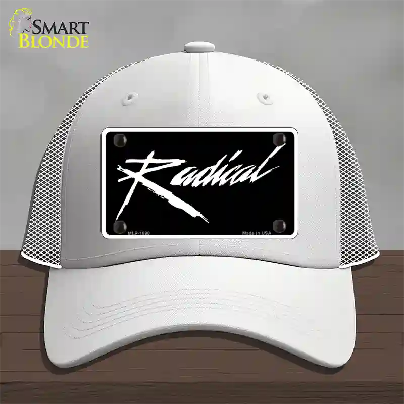 Radical Novelty License Plate Hat Mesh / White