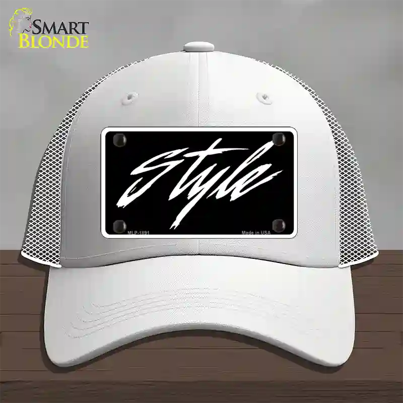 Style Novelty License Plate Hat Mesh / White