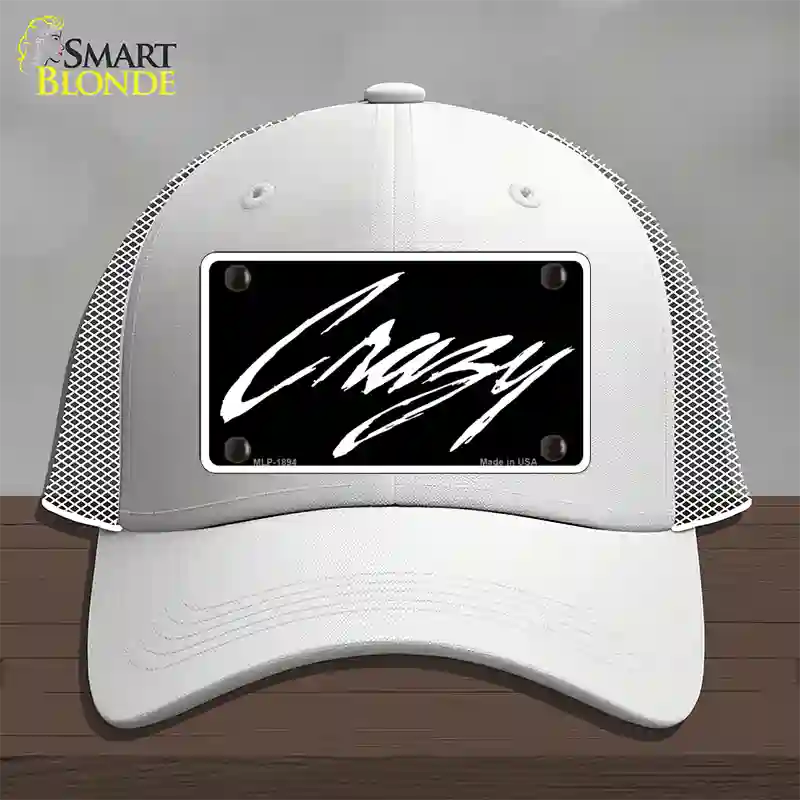 Crazy Novelty License Plate Hat Mesh / White