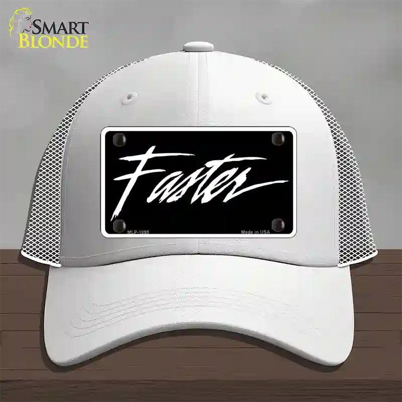 Faster Novelty License Plate Hat Mesh / White