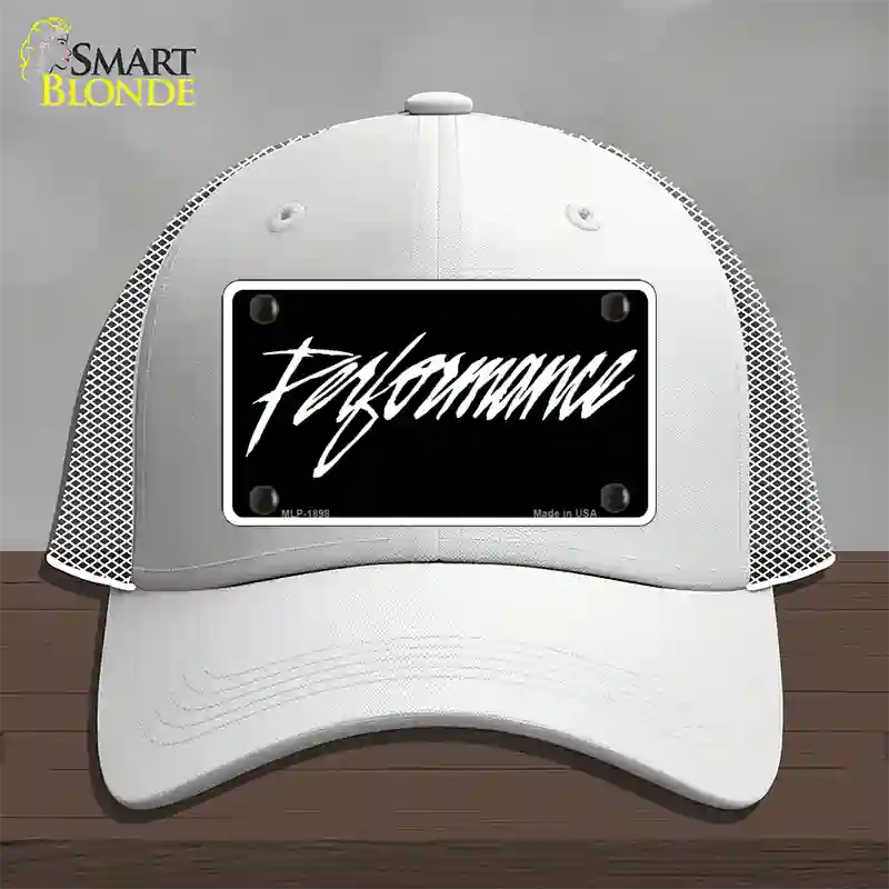 Performance Novelty License Plate Hat Mesh / White