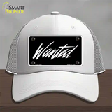 Wanted Novelty License Plate Hat Mesh / White