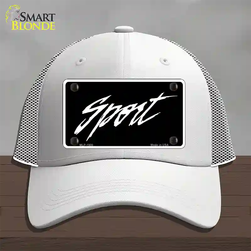 Sport Novelty License Plate Hat Mesh / White