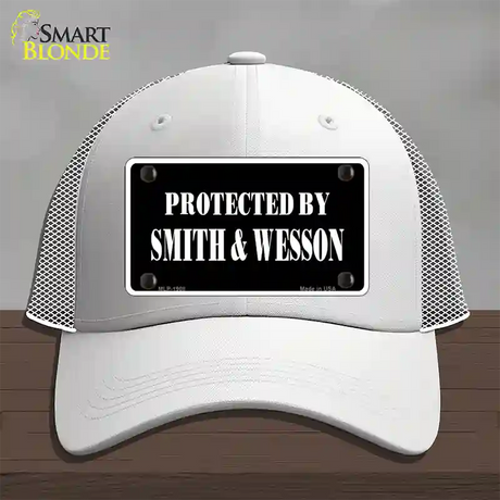 Smith And Wesson Novelty License Plate Hat Mesh / White