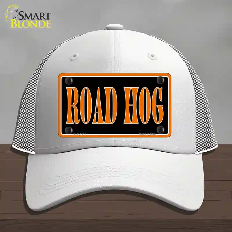 Road Hog Novelty License Plate Hat Mesh / White