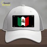 Mexico Waving Flag Novelty License Plate Hat Mesh / White