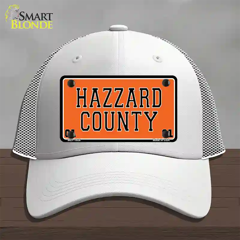 Hazard County Novelty License Plate Hat Mesh / White