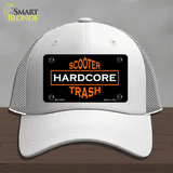 Hardcore Scooter Trash Black Novelty License Plate Hat Mesh / White