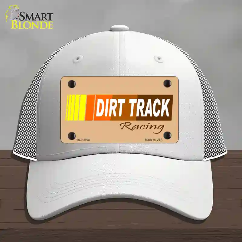 Dirt Track Racing Novelty License Plate Hat Mesh / White