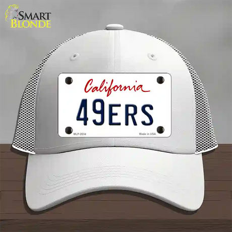 49ERS California State Novelty License Plate Hat Mesh / White