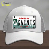 Saints Louisiana State Novelty License Plate Hat Mesh / White