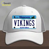 Vikings Minnesota State Novelty License Plate Hat Mesh / White