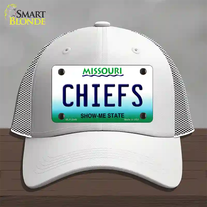 Chiefs Missouri State Novelty License Plate Hat Mesh / White