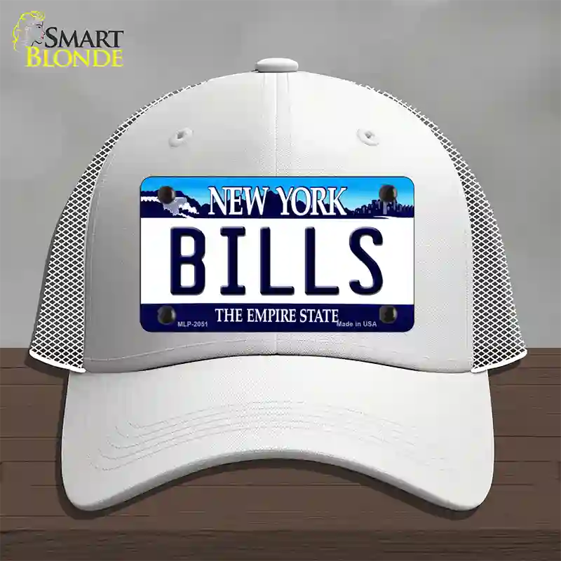 Bills New York State Novelty License Plate Hat Mesh / White