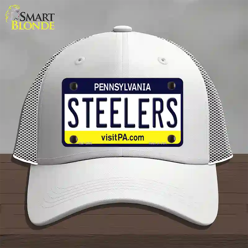 Steelers Pennsylvania State Novelty License Plate Hat Mesh / White