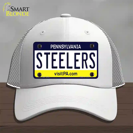 Steelers Pennsylvania State Novelty License Plate Hat Mesh / White