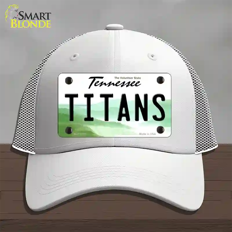 Titans Tennessee State Novelty License Plate Hat Mesh / White