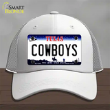 Cowboys Texas State Novelty License Plate Hat Mesh / White