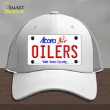 Oilers Alberta Canada Province Novelty License Plate Hat Mesh / White