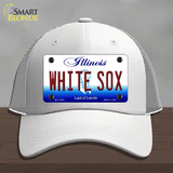 Whitesox Illinois State Novelty License Plate Hat Mesh / White