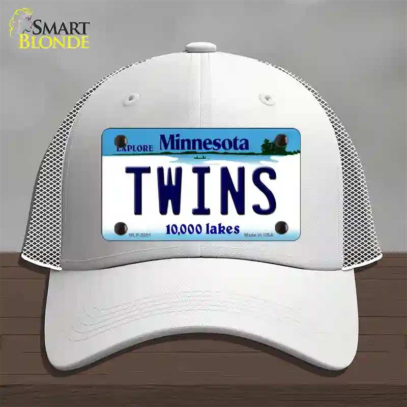 Twins Minnesota State Novelty License Plate Hat Mesh / White