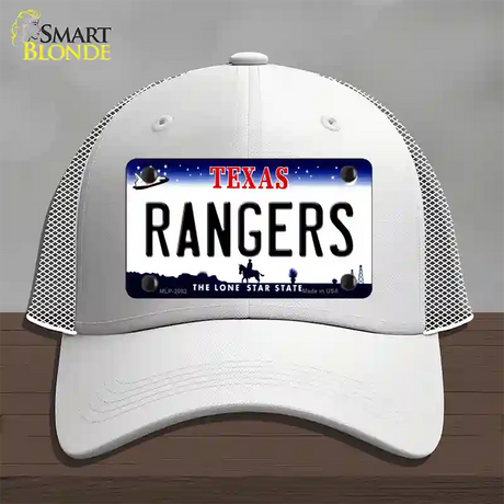 Rangers Texas State Novelty License Plate Hat Mesh / White