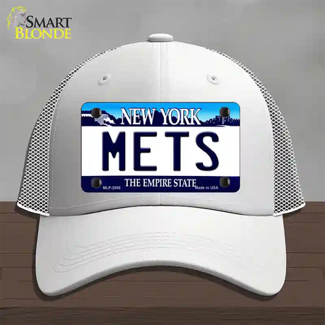 Mets New York State Novelty License Plate Hat Mesh / White