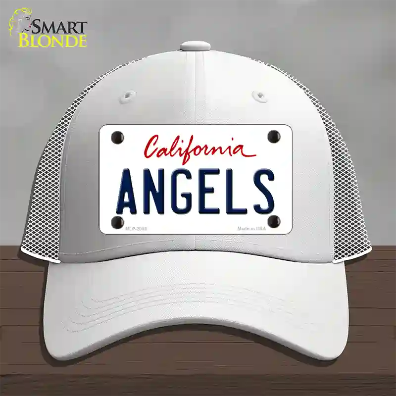 Angels California State Novelty License Plate Hat Mesh / White