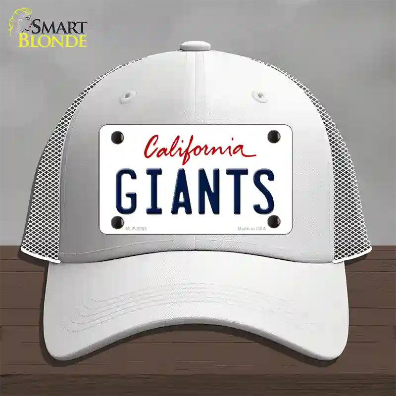 Giants California State Novelty License Plate Hat Mesh / White