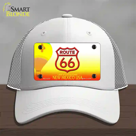 Route 66 Shield New Mexico Novelty License Plate Hat Mesh / White